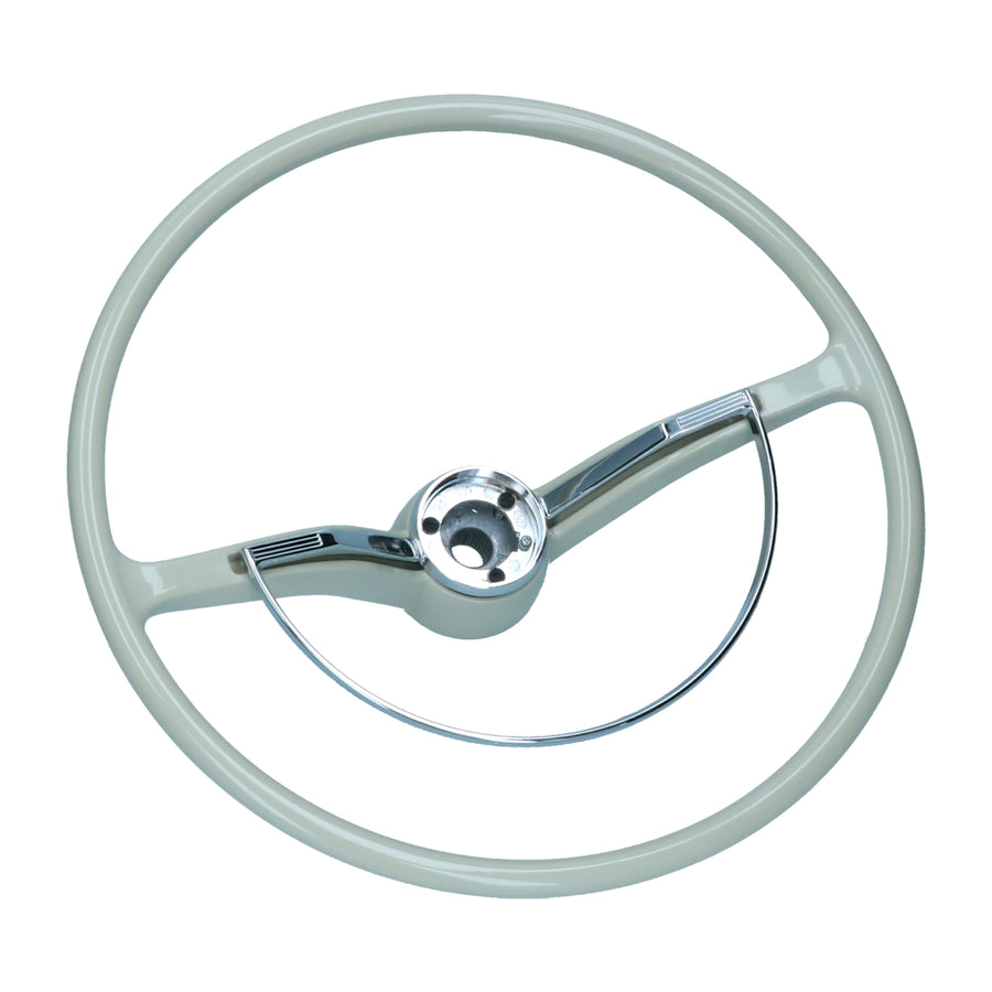 Volante con aro de bocina, beige plateado