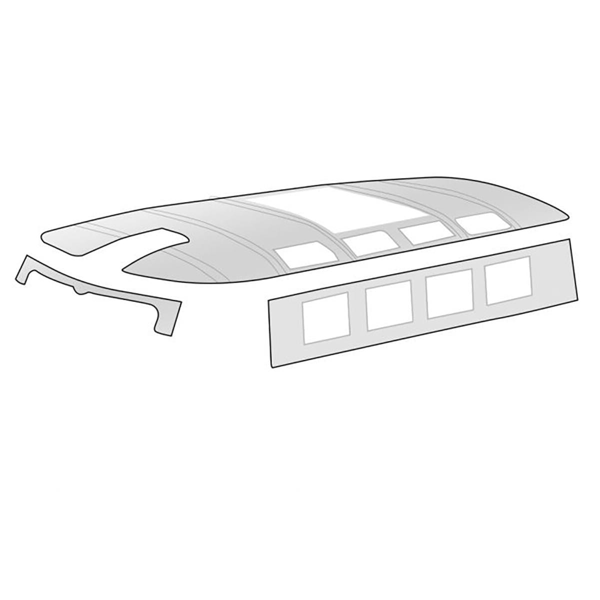 Headlining, vinyl, for sliding roof