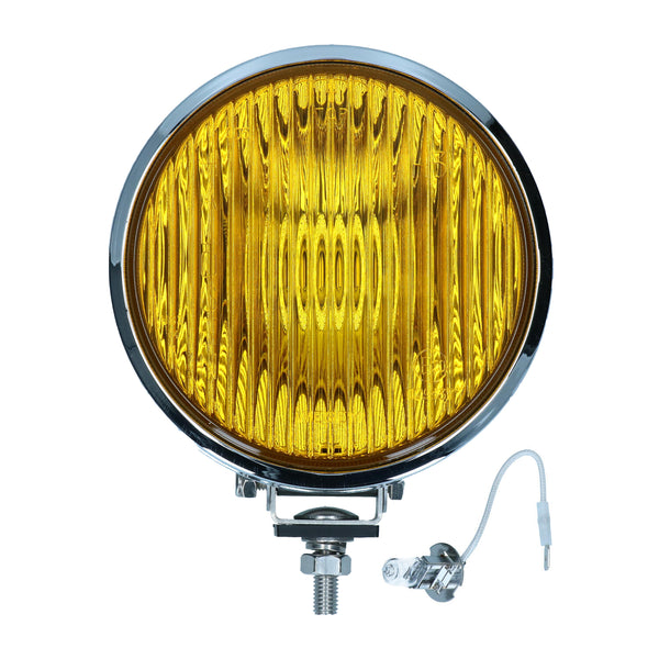 Faro antiniebla delantero cromado, cristal amarillo