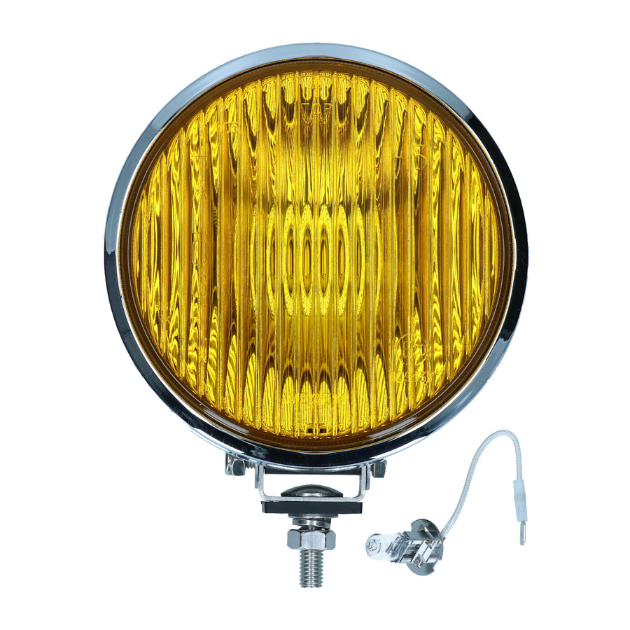 Faro antiniebla delantero cromado, cristal amarillo