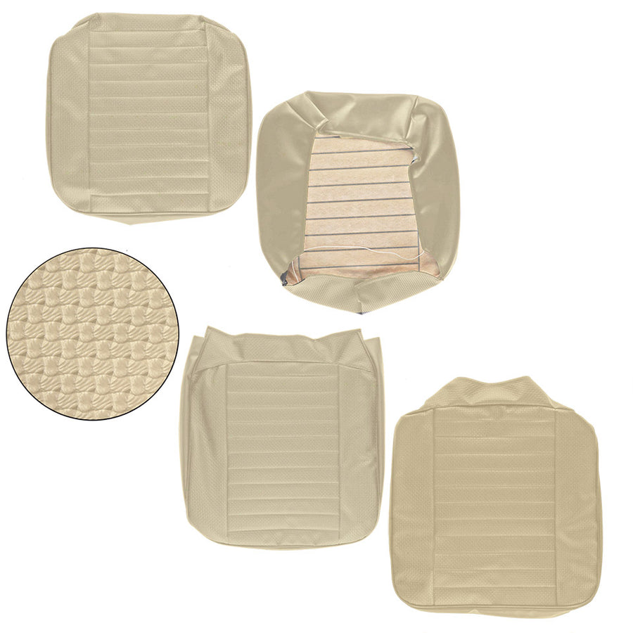 Juego de fundas para asientos delanteros, beige - tutorial, tejido tipo cesta (costuras horizontales)