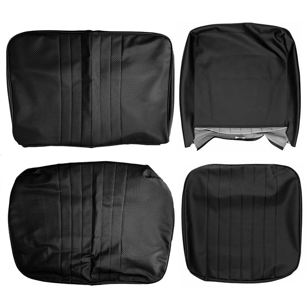 Juego de fundas para asientos delanteros, negro - 1/3 2/3, tejido tipo cesta (costuras verticales)