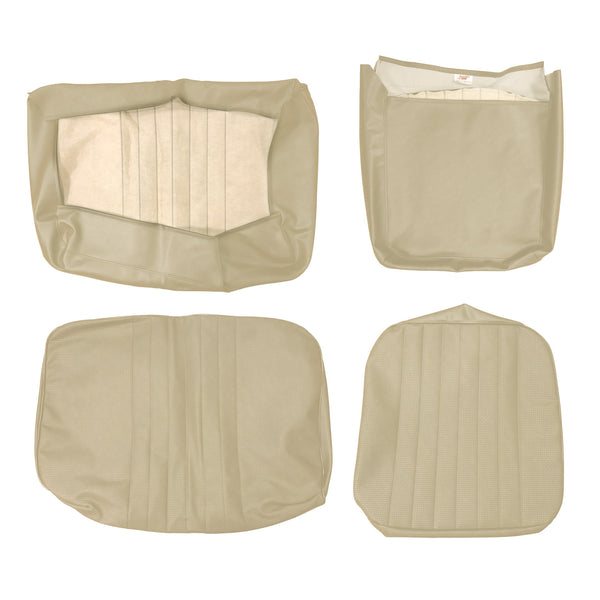 Juego de fundas para asientos delanteros, beige - 1/3 2/3, tejido tipo cesta (costuras verticales)