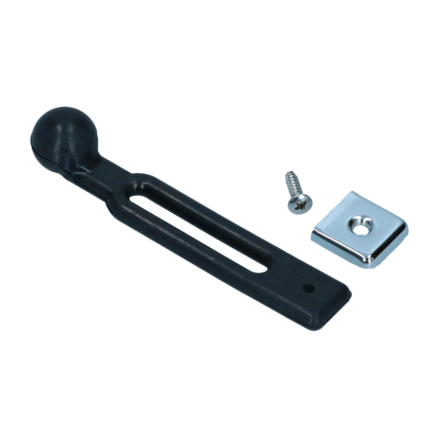 Correa de sujeción asiento trasero + kit de montaje, negro