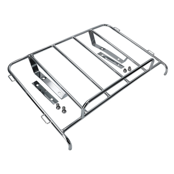 Portaequipajes trasero de acero inoxidable cromado