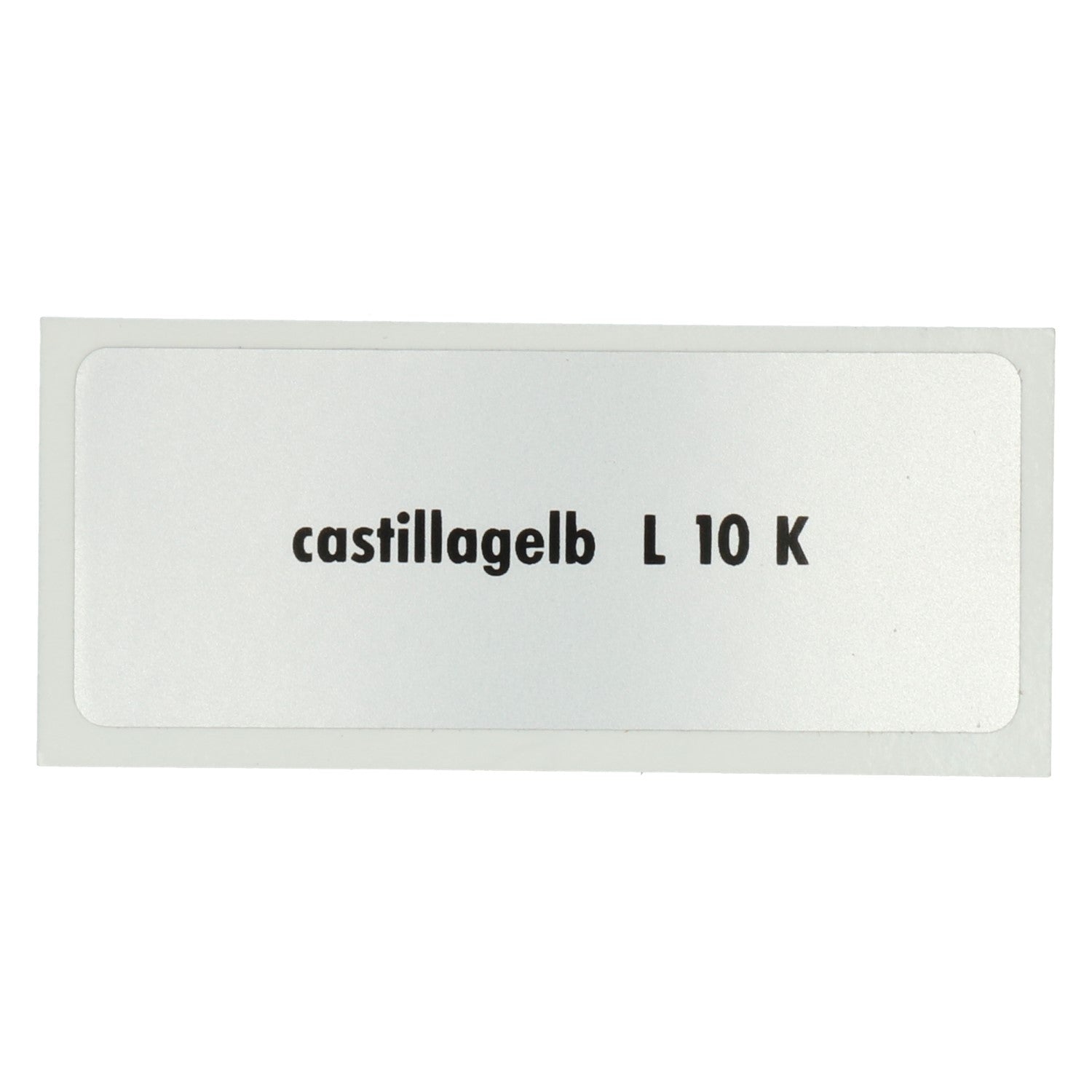 Pegatina L 10 K, Amarillo Castellano