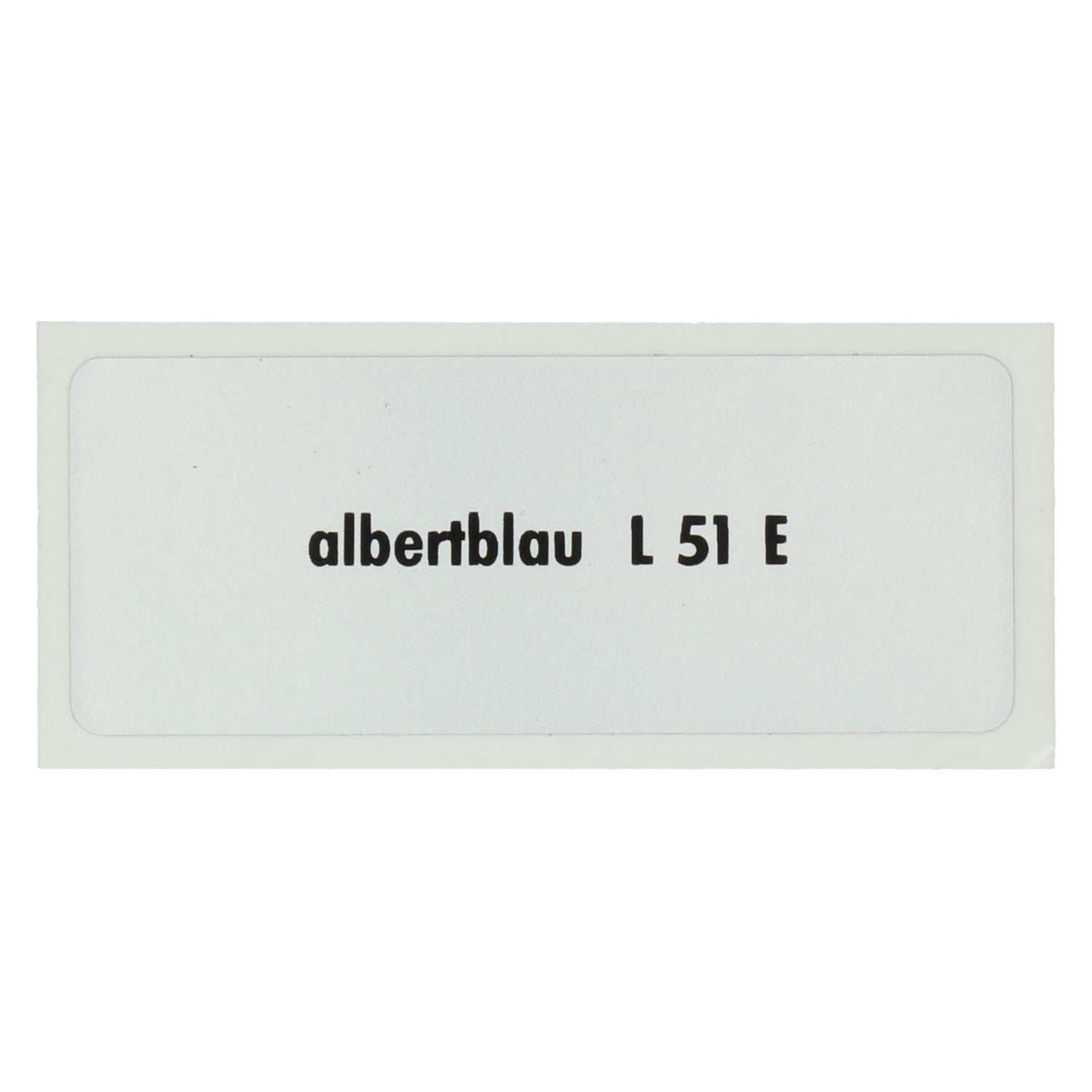 Pegatina L 51 E, Albert azul