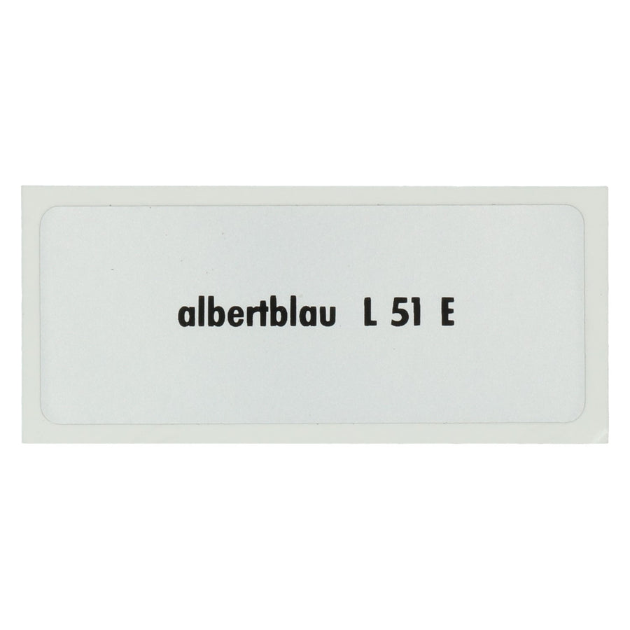 Pegatina L 51 E, Albert azul