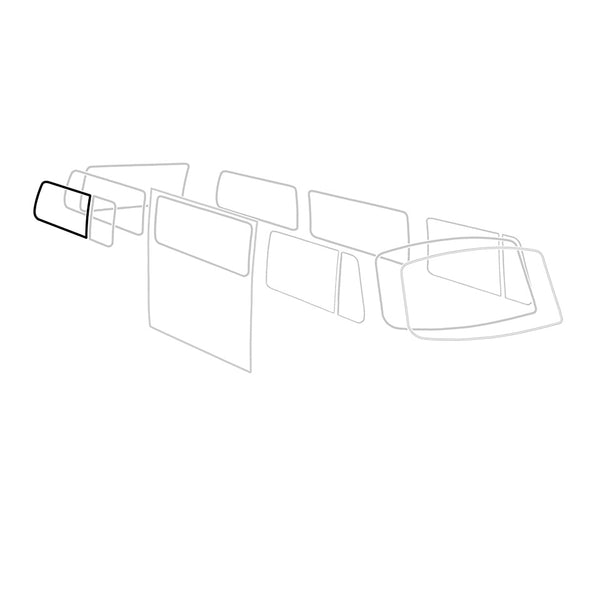 Junta de ventana lateral trasera con aleta de ventilación 'Deluxe' (adorno de aluminio)