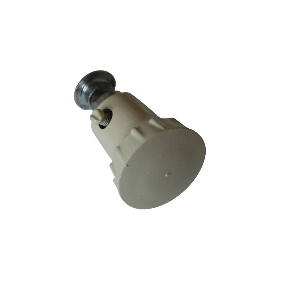 Button with axle for pop-out, ivory