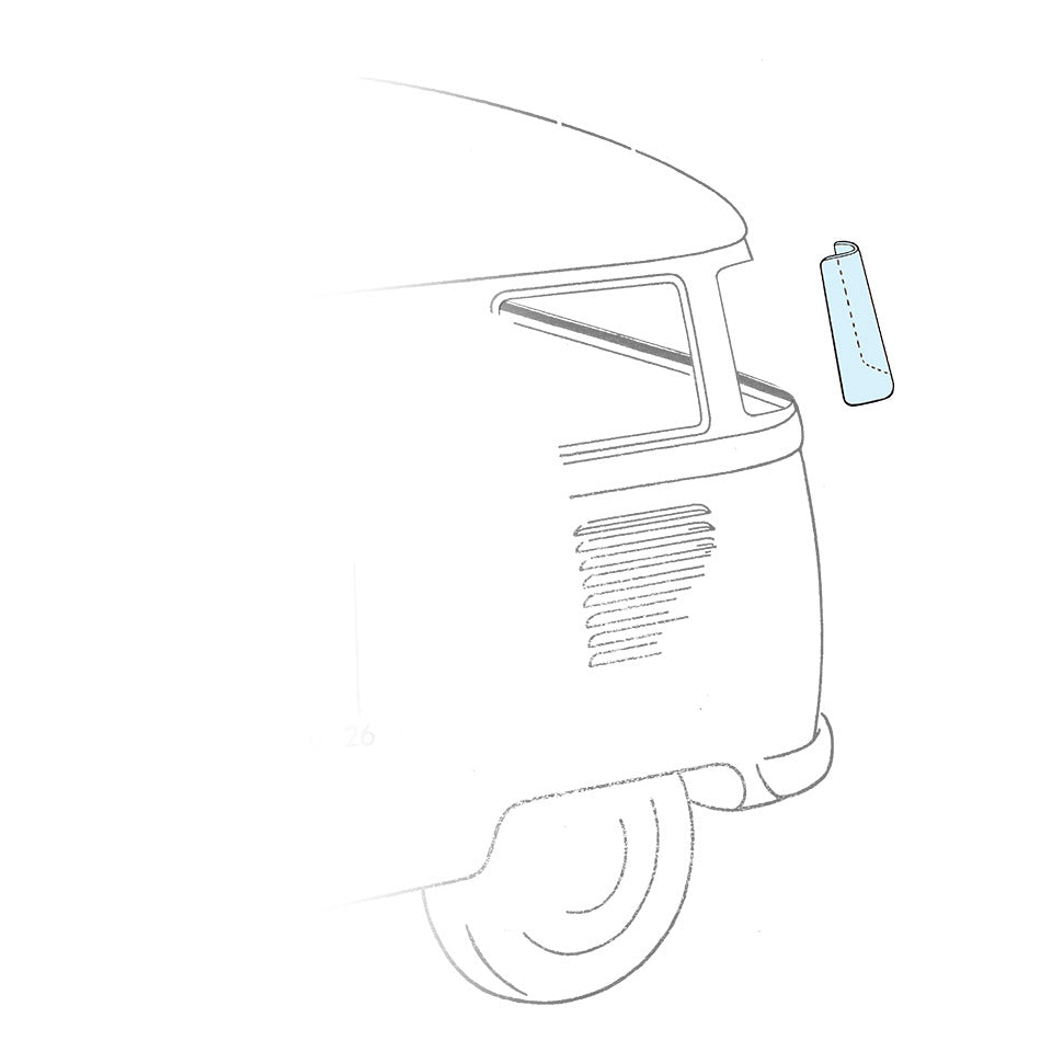 Corner window, clear