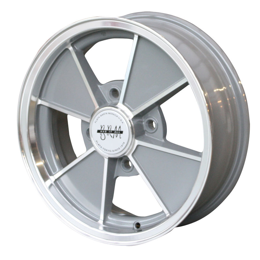 Llanta BRM, aluminio/gris, 4 lengüetas (4x130), 5 x 15", ET +15