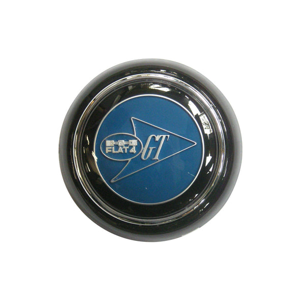 Botón de bocina negro con logo GT