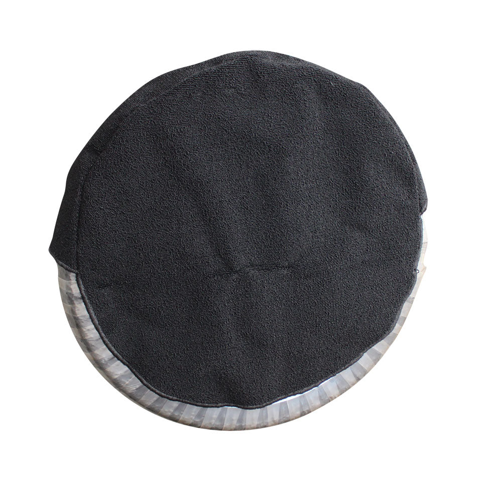 Funda para rueda de repuesto, negra, material de moqueta rizada