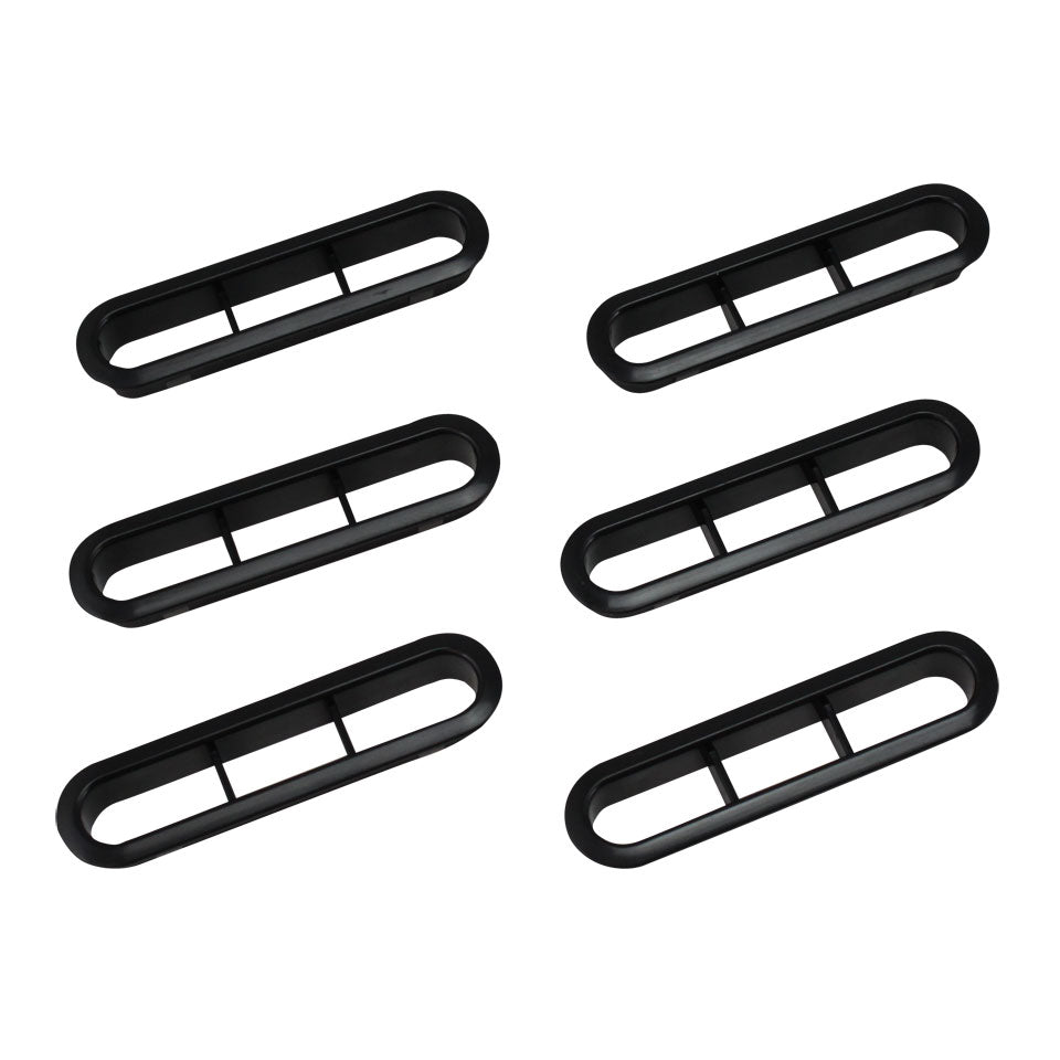 Rejillas de ventilación del techo, negras