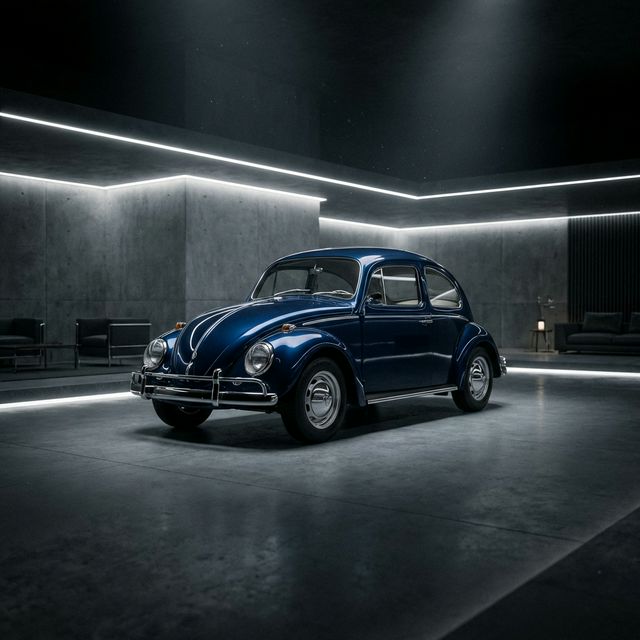 Restored Classic VW in showroom